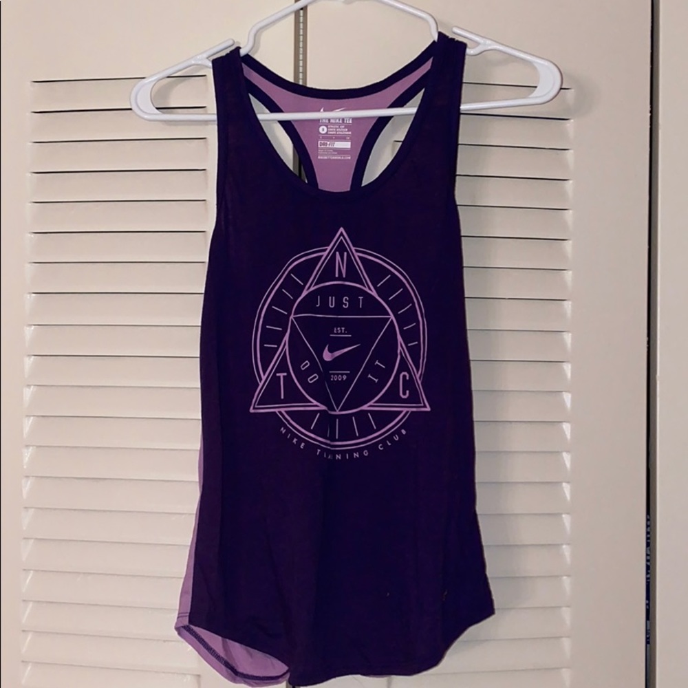 PURPLE NIKE WORKOUT RUNNING TANK TOP